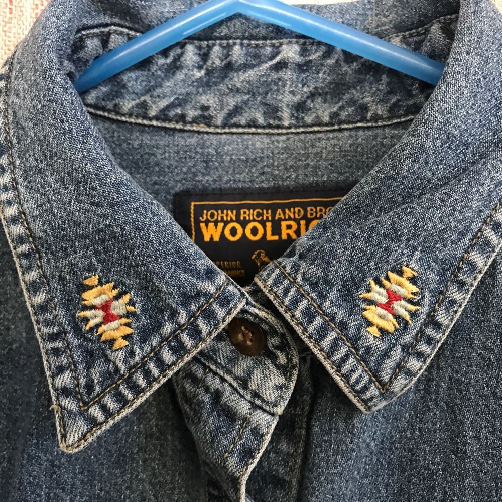 Jean Button-up W/ Design - Picture 2 of 3